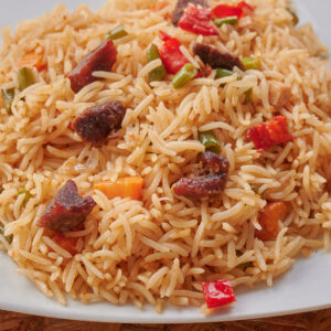 WHITE RICE & BEEF