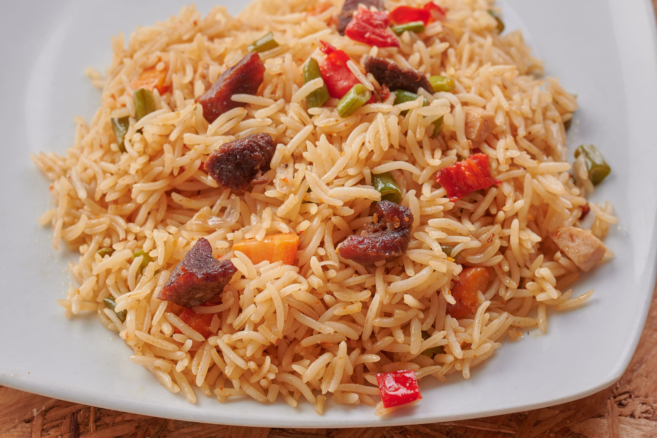 WHITE RICE & BEEF