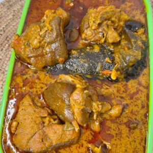 Banga Soup and Chicken