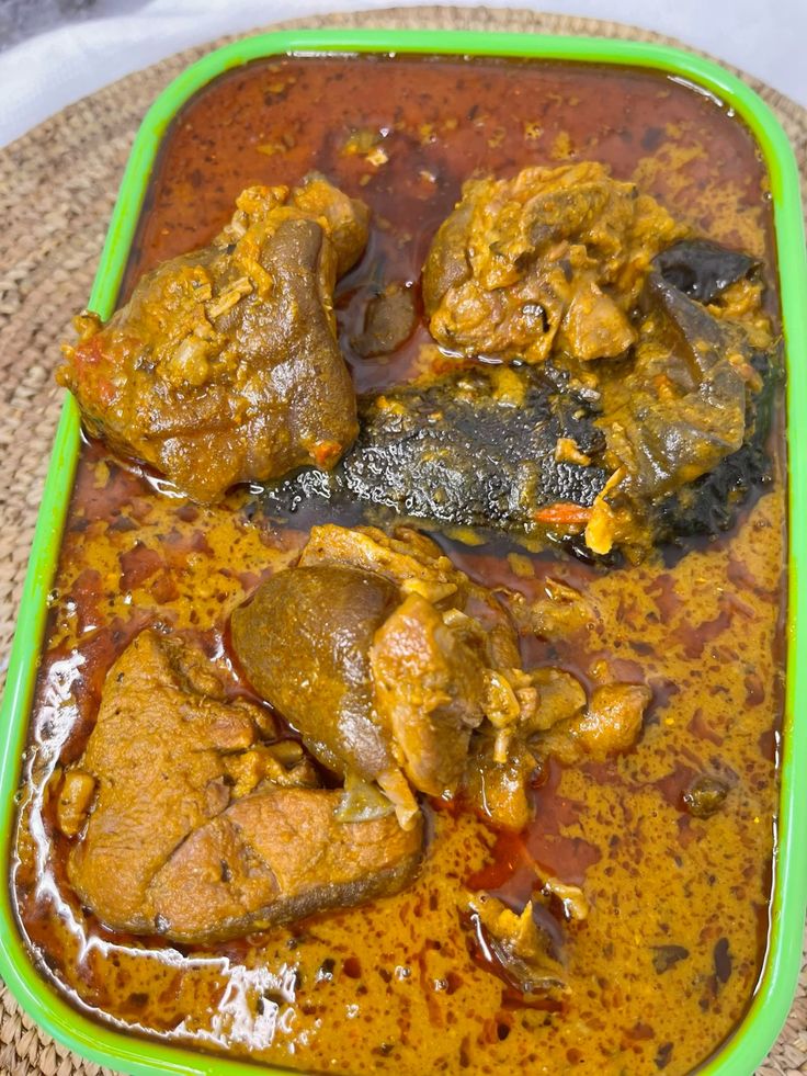 Banga Soup and Chicken